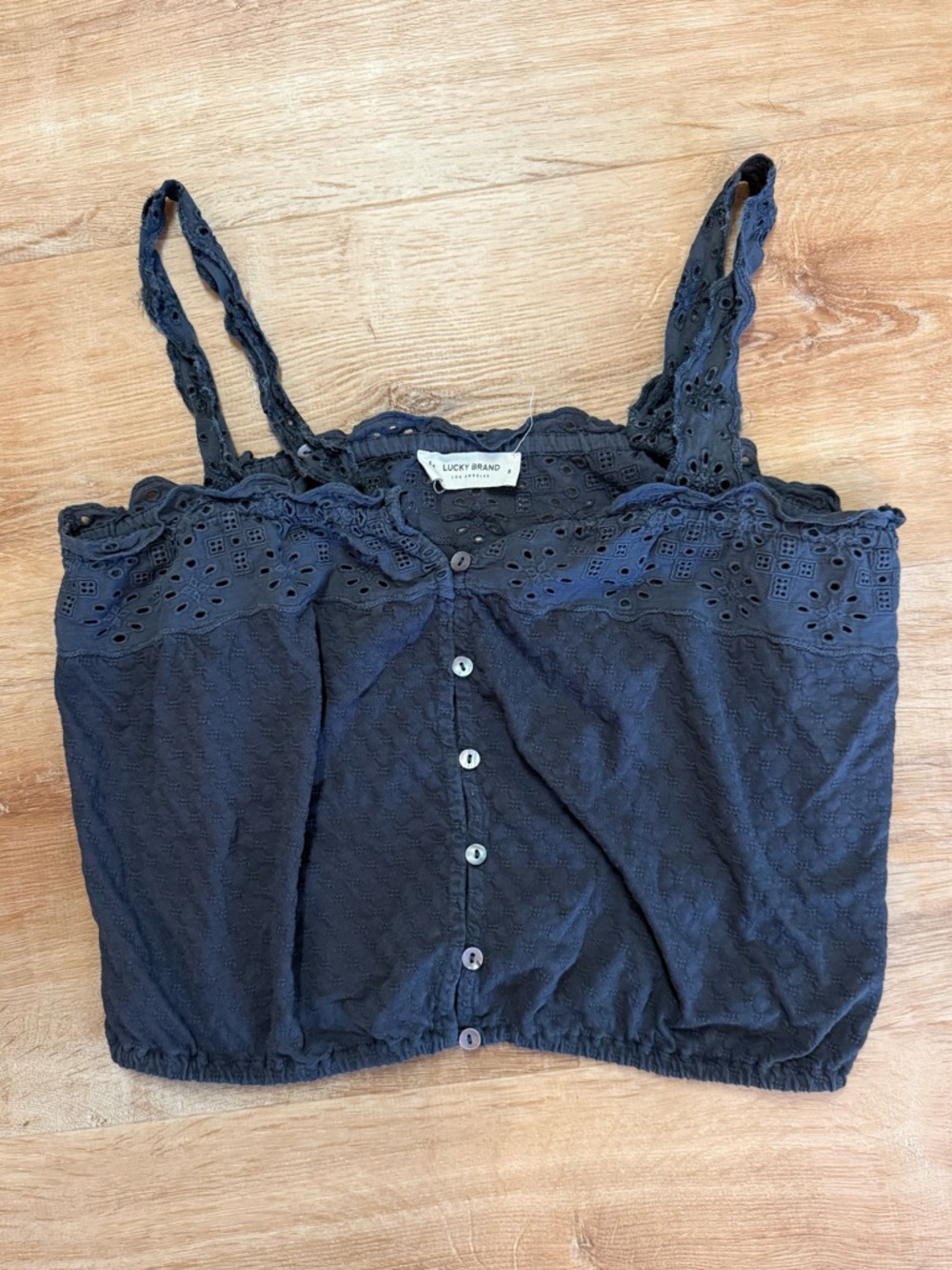 Lucky Brand navy crop top